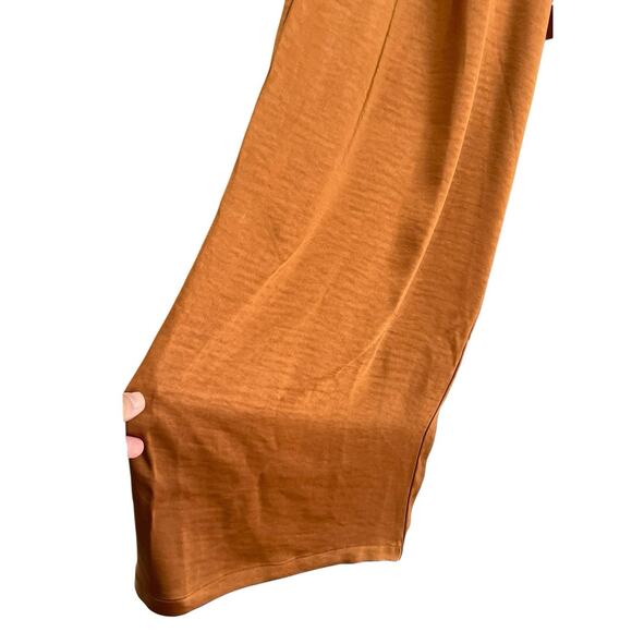 Forever 21 Wide Leg Women Pants Womens Small Rust Satin Drapey Fairy Relaxed - Picture 4 of 12